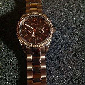 Relic ladies chocolate watch